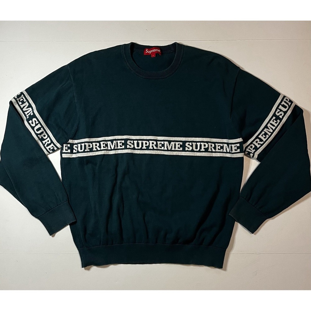 Supreme Knit Sweater Size Large Dark Teal FW19
